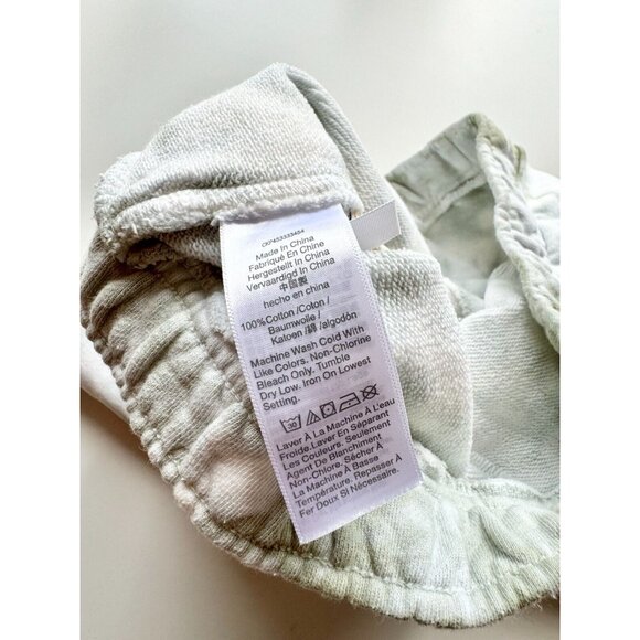 MADEWELL Frosted Willow Green Tie Dye Cotton Terry Sweat Shorts, Size XS - Picture 10 of 12